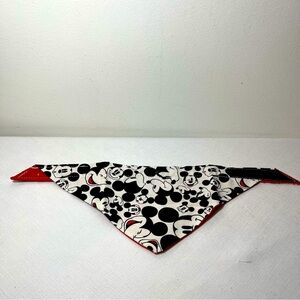 Mickey Mouse cat or Dog Bandana with Red Trim. Cat or small dog. New. Easy on!